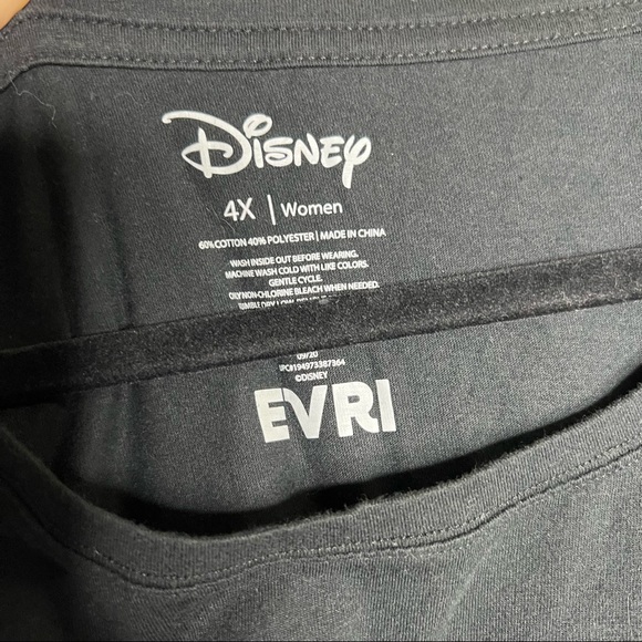 Disney Evri Minnie Mouse Black Tee Size 4X - Picture 3 of 3